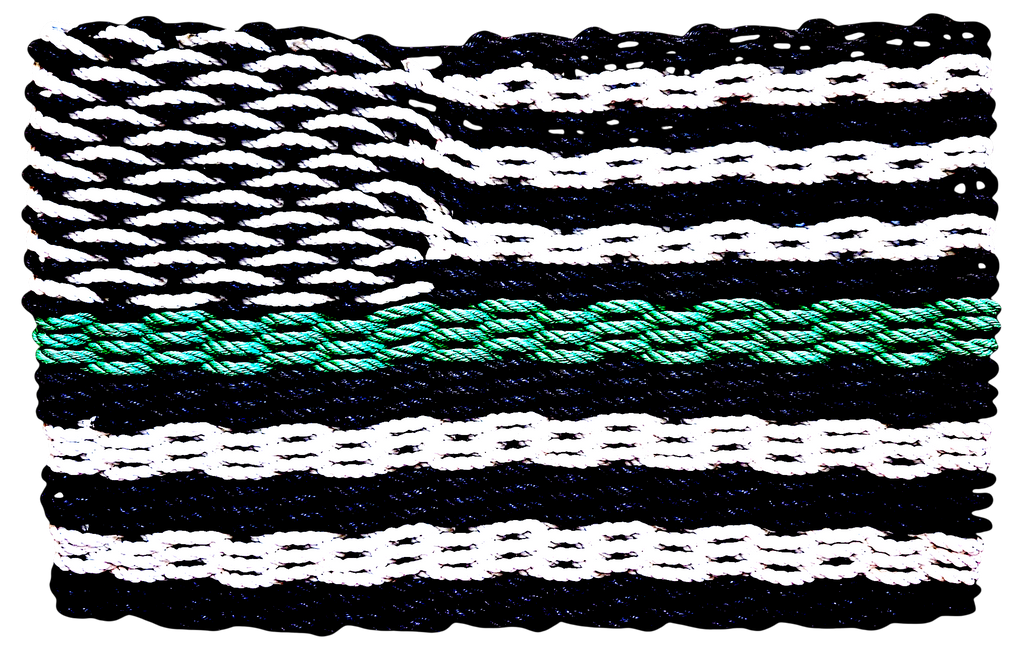 FLAG MAT - Handcrafted Woven Maine Rope Door Mat